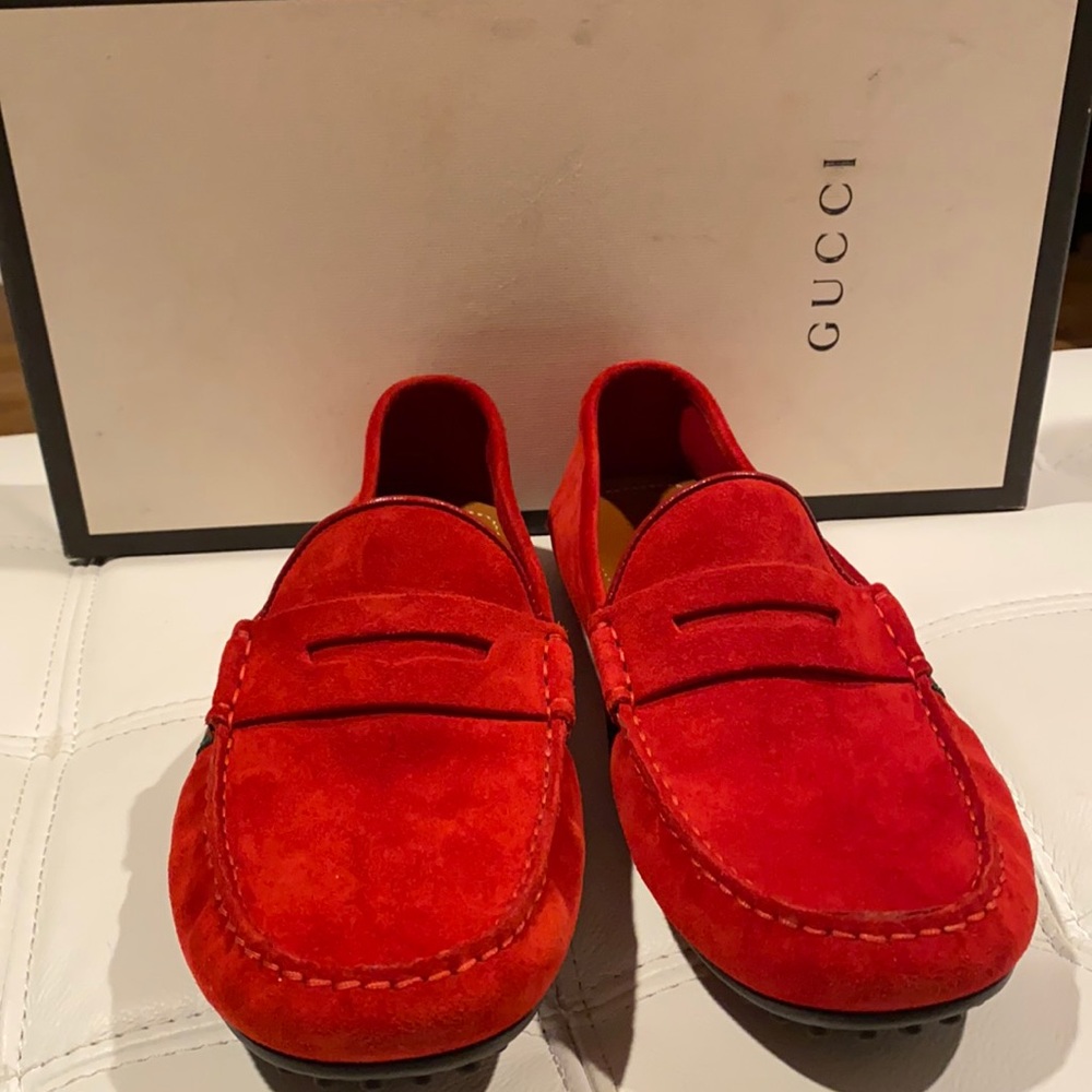Red Gucci Loafers
